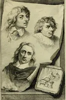 An illustration from De groote schouburgh der Nederlantsche konstschilders en schilderessen : waar van 'er veele met hunne beeltenissen ten tooneel verschynen, en hun levensgedrag en konstwerken beschreven worden: zynde een vervolg op het Schilderboek van K. v. Mander ... (1753)