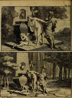 Picture 26 of 110 from Groot schilderboek : waar in de schilderkonst in al haar deelen grondig werd onderweezen, ook door redeneeringen en printverbeeldingen verklaard : met voorbeelden uyt de beste konst-stukken der oude en nieuwe puyk-schilderen bevestigd : en derzelver wel- en misstand aangeweezen (1712), leaf 175