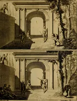 An illustration from Groot schilderboek : waar in de schilderkonst in al haar deelen grondig werd onderweezen, ook door redeneeringen en printverbeeldingen verklaard : met voorbeelden uyt de beste konst-stukken der oude en nieuwe puyk-schilderen bevestigd : en derzelver wel- en misstand aangeweezen (1712)