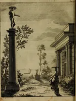 Picture 59 of 110 from Groot schilderboek : waar in de schilderkonst in al haar deelen grondig werd onderweezen, ook door redeneeringen en printverbeeldingen verklaard : met voorbeelden uyt de beste konst-stukken der oude en nieuwe puyk-schilderen bevestigd : en derzelver wel- en misstand aangeweezen (1712), leaf 387