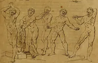 An illustration from Groot schilderboek : waar in de schilderkonst in al haar deelen grondig werd onderweezen, ook door redeneeringen en printverbeeldingen verklaard : met voorbeelden uyt de beste konst-stukken der oude en nieuwe puyk-schilderen bevestigd : en derzelver wel- en misstand aangeweezen (1712)
