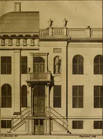 An illustration from Groot schilderboek : waar in de schilderkonst in al haar deelen grondig werd onderweezen, ook door redeneeringen en printverbeeldingen verklaard : met voorbeelden uyt de beste konst-stukken der oude en nieuwe puyk-schilderen bevestigd : en derzelver wel- en misstand aangeweezen (1712)