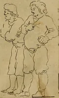 An illustration from Groot schilderboek : waar in de schilderkonst in al haar deelen grondig werd onderweezen, ook door redeneeringen en printverbeeldingen verklaard : met voorbeelden uyt de beste konst-stukken der oude en nieuwe puyk-schilderen bevestigd : en derzelver wel- en misstand aangeweezen (1712)