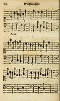 An illustration from Grund-richtiger/kurtz/leicht und nothiger Unterricht der musicalischen Kunst/ wie man fuglich und in kurtzer Zeit Choral und Figural singen/ den General-Bass tractiren/ und componiren lernen soll ... (1687)