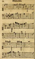 An illustration from Grund-richtiger/kurtz/leicht und nothiger Unterricht der musicalischen Kunst/ wie man fuglich und in kurtzer Zeit Choral und Figural singen/ den General-Bass tractiren/ und componiren lernen soll ... (1687)