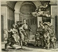 An illustration from Gryphus principalis, sive, Typus boni principis : XII titulis repræsentatus et reverendissimo ... Ioanni Philippo, S.R.I. principi, episcopo Herbipolensi ... oblatus humillime (1712)