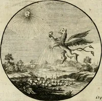 An illustration from Gryphus principalis, sive, Typus boni principis : XII titulis repræsentatus et reverendissimo ... Ioanni Philippo, S.R.I. principi, episcopo Herbipolensi ... oblatus humillime (1712)