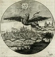 An illustration from Gryphus principalis, sive, Typus boni principis : XII titulis repræsentatus et reverendissimo ... Ioanni Philippo, S.R.I. principi, episcopo Herbipolensi ... oblatus humillime (1712)