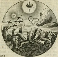 An illustration from Gryphus principalis, sive, Typus boni principis : XII titulis repræsentatus et reverendissimo ... Ioanni Philippo, S.R.I. principi, episcopo Herbipolensi ... oblatus humillime (1712)