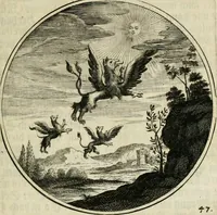 An illustration from Gryphus principalis, sive, Typus boni principis : XII titulis repræsentatus et reverendissimo ... Ioanni Philippo, S.R.I. principi, episcopo Herbipolensi ... oblatus humillime (1712)