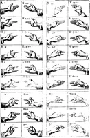 An illustration from Chirologia, or, The naturall language of the hand c [microform] : composed of the speaking motions, and discoursing gestures thereof : whereunto is added, Chironomia, or, The art of manual rhetoricke, consisting of the naturall expressions, digested by art in the hand ... : with types, or chyrograms, a long-wish'd for illustration of this argument (1644)