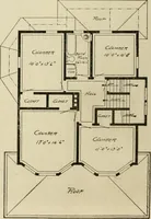 Picture 254 of 539 from Guaranteed building plans with interior views and details : a standard collection of new, original and artistic designs of cottages, bungalows, residences and flats of frame, brick, cement, plaster, concrete blocks, hollow tile, stucco, etc. and farm buildings of all descriptions together with interior and exterior details and interior views arranged and described by William A. Radford. (1915), leaf 115