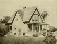 Picture 262 of 539 from Guaranteed building plans with interior views and details : a standard collection of new, original and artistic designs of cottages, bungalows, residences and flats of frame, brick, cement, plaster, concrete blocks, hollow tile, stucco, etc. and farm buildings of all descriptions together with interior and exterior details and interior views arranged and described by William A. Radford. (1915), leaf 118