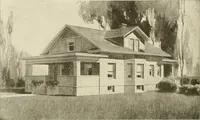 An illustration from Guaranteed building plans with interior views and details : a standard collection of new, original and artistic designs of cottages, bungalows, residences and flats of frame, brick, cement, plaster, concrete blocks, hollow tile, stucco, etc. and farm buildings of all descriptions together with interior and exterior details and interior views arranged and described by William A. Radford. (1915)