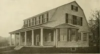 An illustration from Guaranteed building plans with interior views and details : a standard collection of new, original and artistic designs of cottages, bungalows, residences and flats of frame, brick, cement, plaster, concrete blocks, hollow tile, stucco, etc. and farm buildings of all descriptions together with interior and exterior details and interior views arranged and described by William A. Radford. (1915)