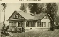 An illustration from Guaranteed building plans with interior views and details : a standard collection of new, original and artistic designs of cottages, bungalows, residences and flats of frame, brick, cement, plaster, concrete blocks, hollow tile, stucco, etc. and farm buildings of all descriptions together with interior and exterior details and interior views arranged and described by William A. Radford. (1915)