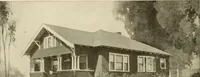 An illustration from Guaranteed building plans with interior views and details : a standard collection of new, original and artistic designs of cottages, bungalows, residences and flats of frame, brick, cement, plaster, concrete blocks, hollow tile, stucco, etc. and farm buildings of all descriptions together with interior and exterior details and interior views arranged and described by William A. Radford. (1915)