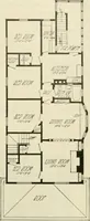 An illustration from Guaranteed building plans with interior views and details : a standard collection of new, original and artistic designs of cottages, bungalows, residences and flats of frame, brick, cement, plaster, concrete blocks, hollow tile, stucco, etc. and farm buildings of all descriptions together with interior and exterior details and interior views arranged and described by William A. Radford. (1915)