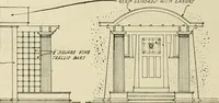 An illustration from Guaranteed building plans with interior views and details : a standard collection of new, original and artistic designs of cottages, bungalows, residences and flats of frame, brick, cement, plaster, concrete blocks, hollow tile, stucco, etc. and farm buildings of all descriptions together with interior and exterior details and interior views arranged and described by William A. Radford. (1915)
