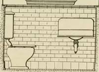 An illustration from Guaranteed building plans with interior views and details : a standard collection of new, original and artistic designs of cottages, bungalows, residences and flats of frame, brick, cement, plaster, concrete blocks, hollow tile, stucco, etc. and farm buildings of all descriptions together with interior and exterior details and interior views arranged and described by William A. Radford. (1915)