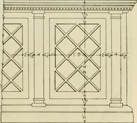 An illustration from Guaranteed building plans with interior views and details : a standard collection of new, original and artistic designs of cottages, bungalows, residences and flats of frame, brick, cement, plaster, concrete blocks, hollow tile, stucco, etc. and farm buildings of all descriptions together with interior and exterior details and interior views arranged and described by William A. Radford. (1915)