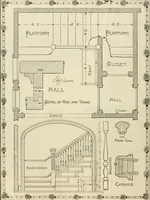 An illustration from Guaranteed building plans with interior views and details : a standard collection of new, original and artistic designs of cottages, bungalows, residences and flats of frame, brick, cement, plaster, concrete blocks, hollow tile, stucco, etc. and farm buildings of all descriptions together with interior and exterior details and interior views arranged and described by William A. Radford. (1915)