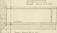 An illustration from Guaranteed building plans with interior views and details : a standard collection of new, original and artistic designs of cottages, bungalows, residences and flats of frame, brick, cement, plaster, concrete blocks, hollow tile, stucco, etc. and farm buildings of all descriptions together with interior and exterior details and interior views arranged and described by William A. Radford. (1915)