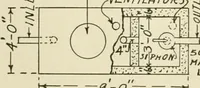 An illustration from Guaranteed building plans with interior views and details : a standard collection of new, original and artistic designs of cottages, bungalows, residences and flats of frame, brick, cement, plaster, concrete blocks, hollow tile, stucco, etc. and farm buildings of all descriptions together with interior and exterior details and interior views arranged and described by William A. Radford. (1915)
