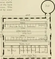 An illustration from Guaranteed building plans with interior views and details : a standard collection of new, original and artistic designs of cottages, bungalows, residences and flats of frame, brick, cement, plaster, concrete blocks, hollow tile, stucco, etc. and farm buildings of all descriptions together with interior and exterior details and interior views arranged and described by William A. Radford. (1915)