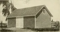 An illustration from Guaranteed building plans with interior views and details : a standard collection of new, original and artistic designs of cottages, bungalows, residences and flats of frame, brick, cement, plaster, concrete blocks, hollow tile, stucco, etc. and farm buildings of all descriptions together with interior and exterior details and interior views arranged and described by William A. Radford. (1915)