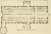 An illustration from Guaranteed building plans with interior views and details : a standard collection of new, original and artistic designs of cottages, bungalows, residences and flats of frame, brick, cement, plaster, concrete blocks, hollow tile, stucco, etc. and farm buildings of all descriptions together with interior and exterior details and interior views arranged and described by William A. Radford. (1915)