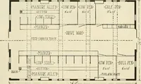 An illustration from Guaranteed building plans with interior views and details : a standard collection of new, original and artistic designs of cottages, bungalows, residences and flats of frame, brick, cement, plaster, concrete blocks, hollow tile, stucco, etc. and farm buildings of all descriptions together with interior and exterior details and interior views arranged and described by William A. Radford. (1915)