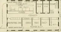 An illustration from Guaranteed building plans with interior views and details : a standard collection of new, original and artistic designs of cottages, bungalows, residences and flats of frame, brick, cement, plaster, concrete blocks, hollow tile, stucco, etc. and farm buildings of all descriptions together with interior and exterior details and interior views arranged and described by William A. Radford. (1915)
