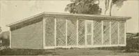 An illustration from Guaranteed building plans with interior views and details : a standard collection of new, original and artistic designs of cottages, bungalows, residences and flats of frame, brick, cement, plaster, concrete blocks, hollow tile, stucco, etc. and farm buildings of all descriptions together with interior and exterior details and interior views arranged and described by William A. Radford. (1915)