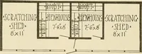 Picture 527 of 539 from Guaranteed building plans with interior views and details : a standard collection of new, original and artistic designs of cottages, bungalows, residences and flats of frame, brick, cement, plaster, concrete blocks, hollow tile, stucco, etc. and farm buildings of all descriptions together with interior and exterior details and interior views arranged and described by William A. Radford. (1915), leaf 249