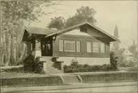 An illustration from Guaranteed building plans with interior views and details : a standard collection of new, original and artistic designs of cottages, bungalows, residences and flats of frame, brick, cement, plaster, concrete blocks, hollow tile, stucco, etc. and farm buildings of all descriptions together with interior and exterior details and interior views arranged and described by William A. Radford. (1915)