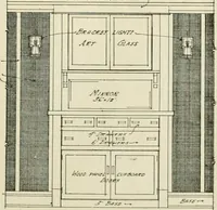 An illustration from Guaranteed building plans with interior views and details : a standard collection of new, original and artistic designs of cottages, bungalows, residences and flats of frame, brick, cement, plaster, concrete blocks, hollow tile, stucco, etc. and farm buildings of all descriptions together with interior and exterior details and interior views arranged and described by William A. Radford. (1915)