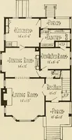 Picture 74 of 539 from Guaranteed building plans with interior views and details : a standard collection of new, original and artistic designs of cottages, bungalows, residences and flats of frame, brick, cement, plaster, concrete blocks, hollow tile, stucco, etc. and farm buildings of all descriptions together with interior and exterior details and interior views arranged and described by William A. Radford. (1915), leaf 39