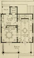 Picture 112 of 539 from Guaranteed building plans with interior views and details : a standard collection of new, original and artistic designs of cottages, bungalows, residences and flats of frame, brick, cement, plaster, concrete blocks, hollow tile, stucco, etc. and farm buildings of all descriptions together with interior and exterior details and interior views arranged and described by William A. Radford. (1915), leaf 54