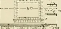 An illustration from Guaranteed building plans with interior views and details : a standard collection of new, original and artistic designs of cottages, bungalows, residences and flats of frame, brick, cement, plaster, concrete blocks, hollow tile, stucco, etc. and farm buildings of all descriptions together with interior and exterior details and interior views arranged and described by William A. Radford. (1915)