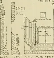 An illustration from Guaranteed building plans with interior views and details : a standard collection of new, original and artistic designs of cottages, bungalows, residences and flats of frame, brick, cement, plaster, concrete blocks, hollow tile, stucco, etc. and farm buildings of all descriptions together with interior and exterior details and interior views arranged and described by William A. Radford. (1915)