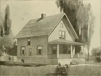 An illustration from Guaranteed building plans with interior views and details : a standard collection of new, original and artistic designs of cottages, bungalows, residences and flats of frame, brick, cement, plaster, concrete blocks, hollow tile, stucco, etc. and farm buildings of all descriptions together with interior and exterior details and interior views arranged and described by William A. Radford. (1915)