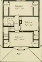 Picture 195 of 539 from Guaranteed building plans with interior views and details : a standard collection of new, original and artistic designs of cottages, bungalows, residences and flats of frame, brick, cement, plaster, concrete blocks, hollow tile, stucco, etc. and farm buildings of all descriptions together with interior and exterior details and interior views arranged and described by William A. Radford. (1915), leaf 92