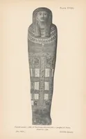 An illustration from A guide to the first and second Egyptian rooms : predynastic antiquities, mummies, mummy-cases, and other objects connected with the funeral rites of the ancient Egyptians (1904)