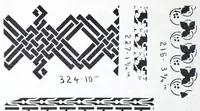 An illustration from A guide to tapestry painting and stenciling in liquid tapestry dyes and tapestry oil colors : with a full list of the materials used and illustrations of the stencil patterns (1910)