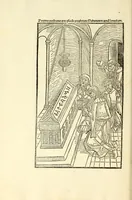An illustration from Guillelmi Caonrsin [sic] Rhodiorum vicecancellarij: obsidionis Rhodie urbis descriptio