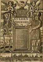 Picture 1 of 39 from Gulden-spiegel, ofte opwekkinge tot christelijke deugden : afgedeelt in twee deelen : waar in vertoond werd de schadelijkheyd der zonden, mitsgaders de goedigheyd en weldaaden Godts over den boetveerdigen, tot leeringe en stigtinge aller christenen toe-gepast : nog is hier by gevoegt Thamars ontschaking, of de verdoolde liefde van Ammon : als mede de vermaakelijke bruylofts-kroon : doorblogten met verscheyde leerzame gedigten, vermaakelijke bruylofts en aandagtige liedekens : voorgesteld op de vier geteyden van den dag (1763), leaf 2