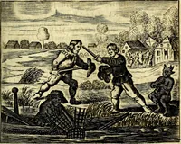 An illustration from Gulden-spiegel; ofte, Opweckinge tot christelijke deugden, afgebeeld in twee deelen ... Noch is hier by-gevoeght Thamars ontschaking; of, De verdoolde liefde van Ammon. Als mede de Vermaeckelijcke bruylofts-kroon ... gerijmt door Jacob Coenraeds Mayvogel (1699)