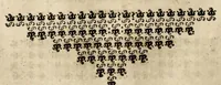 An illustration from Gustavi Seleni Cryptomenytices et cryptographiae libri IX : in quibus & planissima Steganographiae a Johanne Trithemio, abbate Spanheymensi & Herbipolensi, admirandi ingenij viro, magice & aenigmatice olim conscriptae, enodatio traditur : inspersis ubique authoris ac aliorum, non contemnendis inventis (1624)
