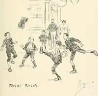 An illustration from Phil May's Gutter-snipes; 50 original sketches in pen and ink (1896)